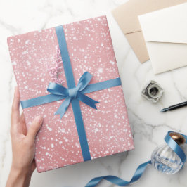 Papel De Regalo Elegante patrón de brillo rosa pálido femenino