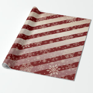 Papel De Regalo Elegante patrón de copo rojo Navidades copo copo 