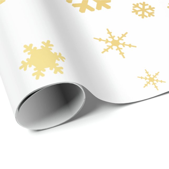 Papel De Regalo Elegante patrón de copos de nieve para Navidades d (Esquina del rollo)