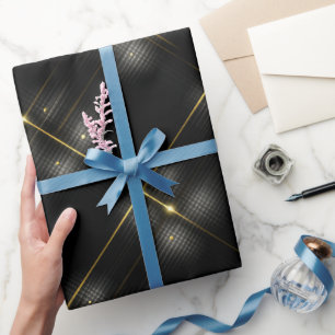 Papel De Regalo Elegante patrón de cuadros de carbón de lujo en ne