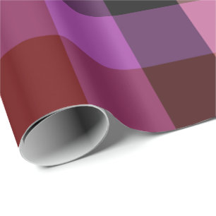 Papel De Regalo Elegante patrón de cuadros escoceses rojo y ciruel