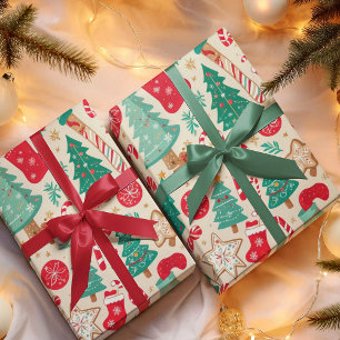 Papel De Regalo Elegante patrón de elementos tradicionales de Navi