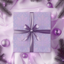 Elegante patrón de Navidad de copo de nieve lila