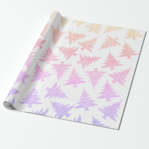 Papel De Regalo Elegante patrón de Navidades holográficos colori
