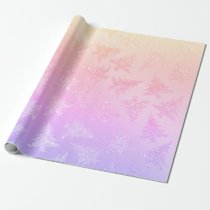 Papel De Regalo Elegante patrón de Navidades holográficos colorido