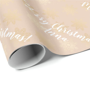 Papel De Regalo Elegante patrón de Navidades personalizados de or