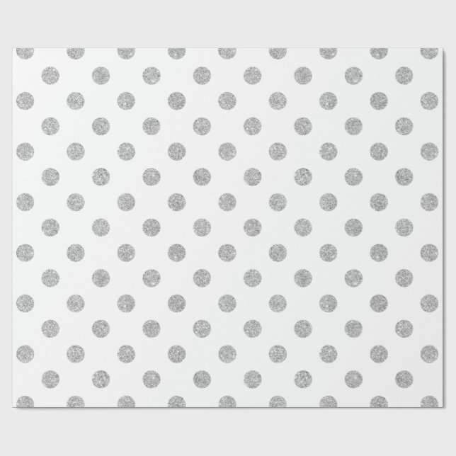 Papel De Regalo Elegante patrón de puntos de polka Purpurina plate (Superficie plana)