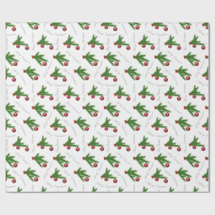 Papel De Regalo Elegante patrón de rama de pino de Navidad