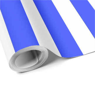 Papel De Regalo Elegante patrón de rayas azul real brillante