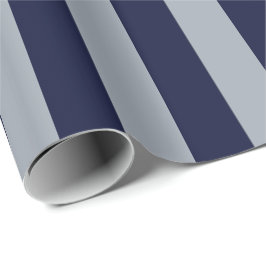 Papel De Regalo Elegante patrón de rayas azules de la Marina