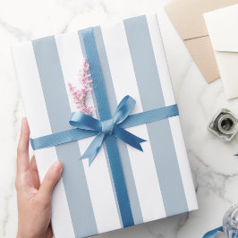 Papel De Regalo Elegante patrón de rayas azules y blancas