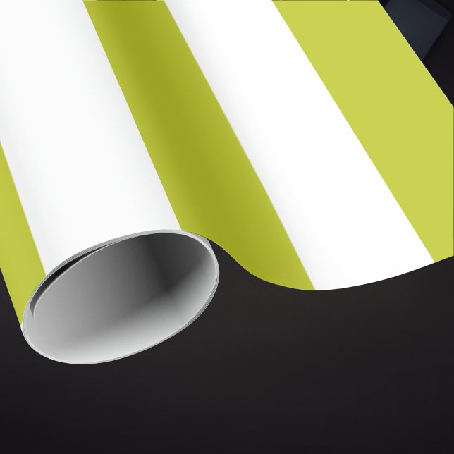 Papel De Regalo Elegante patrón de rayas Chartreuse y blanco (Subido por el creador)