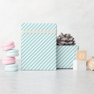 Papel De Regalo Elegante Patrón de Rayas Verde Menta Claro Aqua Tu
