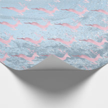 Elegante patrón de reno de Navidades rosa