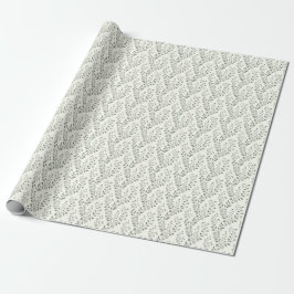 Papel De Regalo Elegante patrón floral boho minimalista crema salv