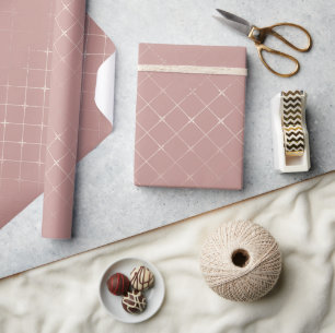 Papel De Regalo Elegante Patrón geométrico Brillante Para Boda