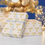 Papel De Regalo Elegante patrón Hanukkah Holiday Pattern Gold<br><div class="desc">Arte digital</div>