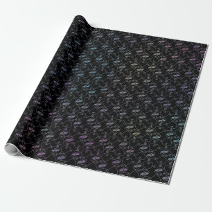 Papel De Regalo Elegante patrón moderno de corazones y llaves colo