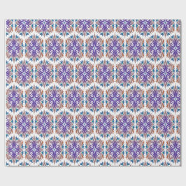 Papel De Regalo Elegante patrón ornamental de oro y púrpura para e