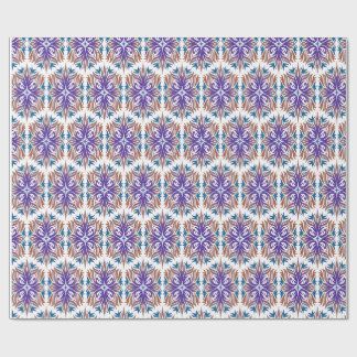 Papel De Regalo Elegante patrón ornamental de oro y púrpura para e