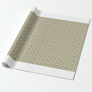 Papel De Regalo Elegante patrón repetitivo de Fleur de Lis verde o