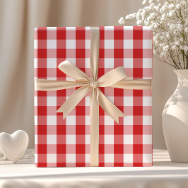Papel De Regalo Elegante patrón rojo de Gingham