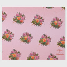 Elegante peonía rosa floral simple