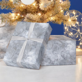 Papel De Regalo Elegante Perla Plateado Brillo de Escarcha Patrón 