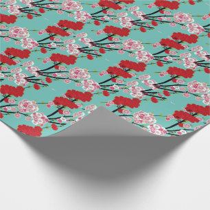 Papel De Regalo Elegante Petal Japón con flores de cerezo rosa