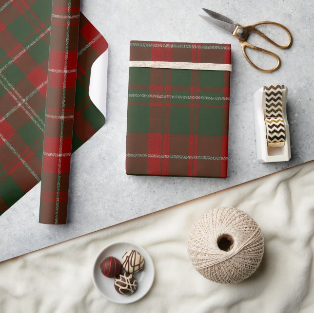 Papel De Regalo Elegante Plaid de Navidad (Artesanía)