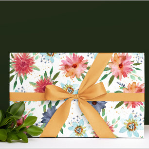 Papel De Regalo Elegante Primavera Boho Chic Floral Flores Silvest
