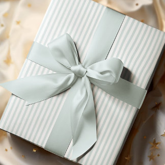 Papel De Regalo Elegante rayas finas azules y blancas