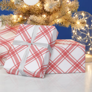 Papel De Regalo Elegante Red Tartan Plaid Checkered