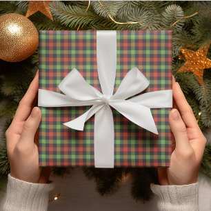 Papel De Regalo Elegante regalo de color rojo brillante y verde