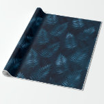 Papel De Regalo Elegante regalo de plantas tropicales metálicas az<br><div class="desc">Bonito y elegantes plantas tropicales de imitación azul profundo en un patrón repetido. Absolutamente hermoso. Mezclar y emparejar con otros patrones de acompañamiento disponibles en mi tienda.</div>
