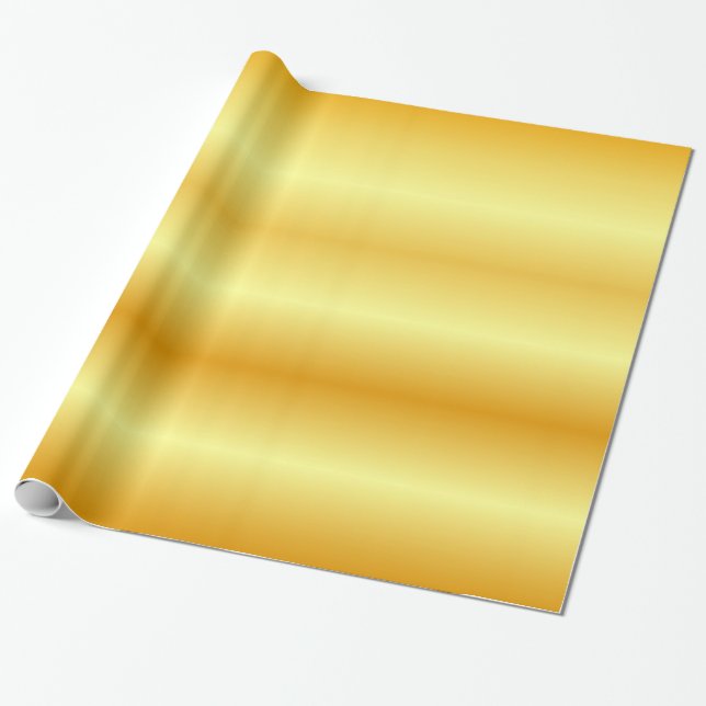 Papel De Regalo Elegante regalo dorado moderno brillante (Desenrollado)