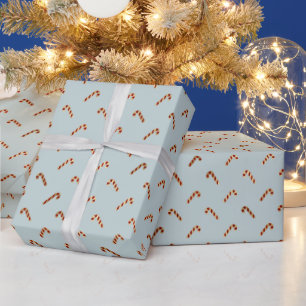 Papel De Regalo Elegante Relieve metalizado dorado azul polvorient