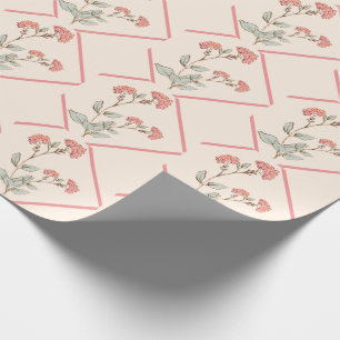 Papel De Regalo Elegante resumen floral rosado