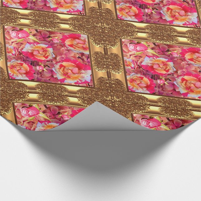 Papel De Regalo Elegante romance floral de Moda de Landon (Esquina)
