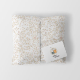 Papel De Regalo Elegante Romántico Patrón Floral Vintage Beige