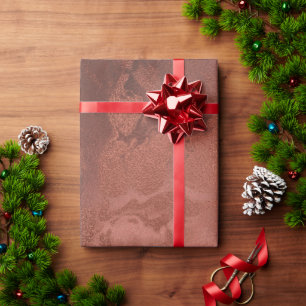 Papel De Regalo Elegante rosa de cobre Navidad mármol