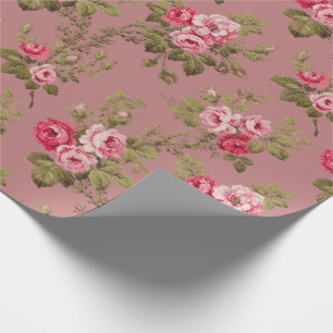 Papel De Regalo Elegante Rosa rosado de época