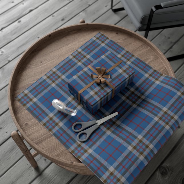 Papel De Regalo Elegante Rústico Tartán Clásico (Rustic Plaid Elegant Thompson Tartan Wrapping Paper)