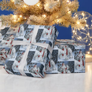 Papel De Regalo Elegante Santa Claus y Navidades Polar Bears