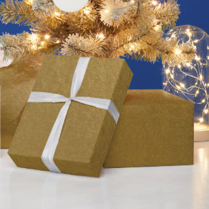 Papel De Regalo Elegante, sencillo, de inspiración metálica, dorad