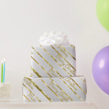 Elegante Silver Gold Feliz Navidad