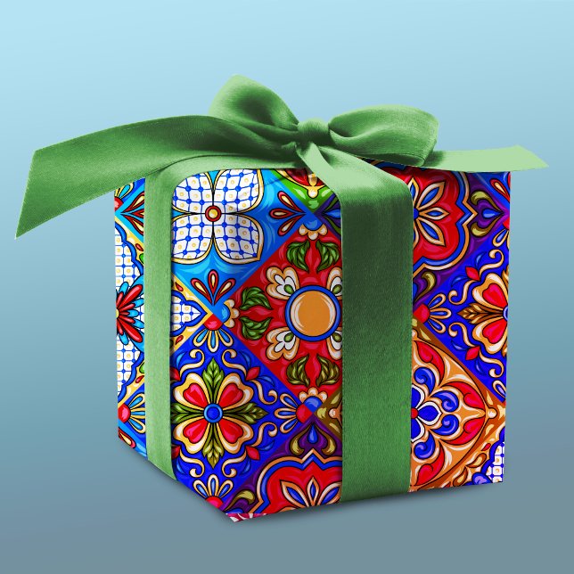 Papel De Regalo Elegante talavera mexicana azulejos púrpura azul r (Subido por el creador)