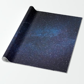 Papel De Regalo Elegante textura de galaxia de Milkyway azul