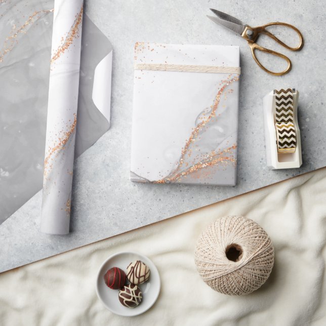 Papel De Regalo Elegante Tinta Alcohólica Con Oro Purpurina (Artesanía)