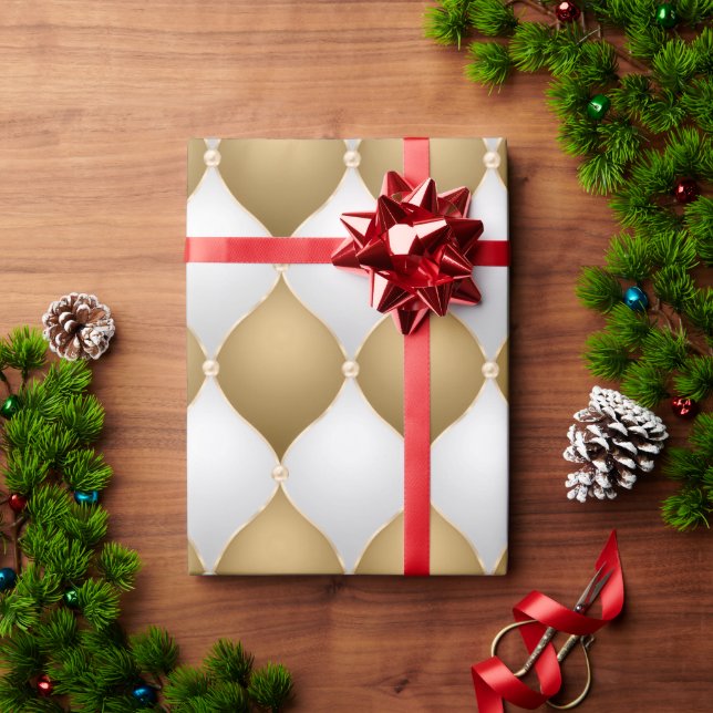 Papel De Regalo Elegante vacaciones de Navidades de Glam Metálicos (Regalo de vacaciones)